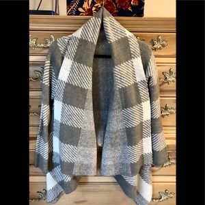 Cozy plaid Cardigan Wrap XS